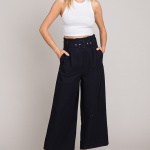 Must Have Buckle Belted Wide Leg Pants