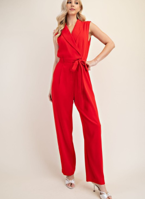 GLAM Sleeveless Blazer Jumpsuit